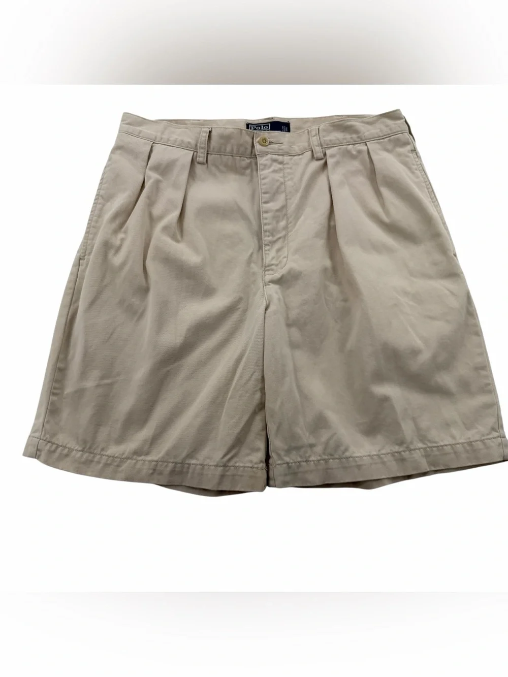 Vintage 90s Polo Ralph Lauren Tyler Pleated Chino Shorts Mens 34